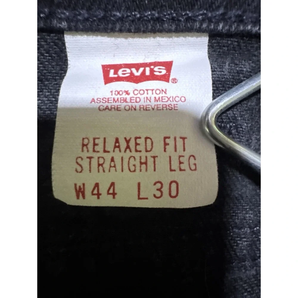 Levis Jeans Mens Size W44xL30 Black Relaxed Fit Straight Leg Cotton Vintage 1997